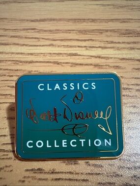 Disney Classics Collection Teal and Gold Enamel Pin - Signature Plaque
